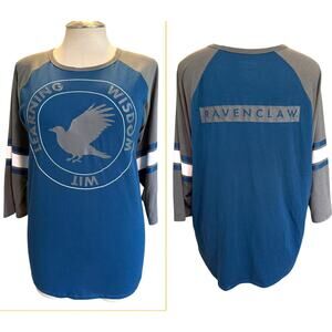 Hot Topic Plus Size‎ 3 Harry Potter Ravenclaw Raven Athletic 3/4 Sleeve T Shirt